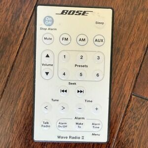 Bose Wave Radio‎ II Remote Control Replacement White OEM Tested Works Vintage